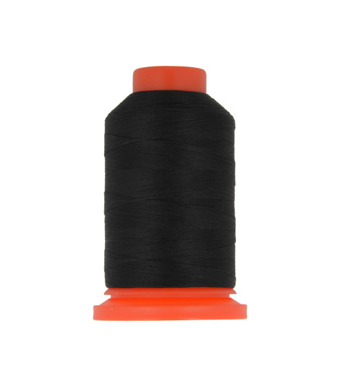 Polyester foam thread spool 1000m made in France for overlocker Black