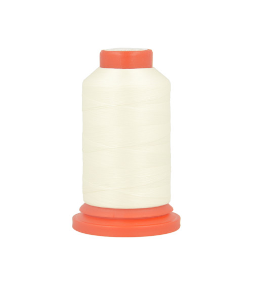 Polyester foam thread spool 1000m made in France for overlocker Cream