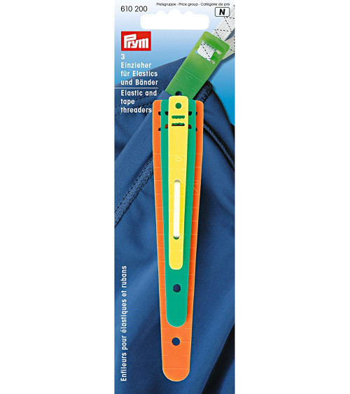 Prym 3-piece threader kit for elastic and ribbons