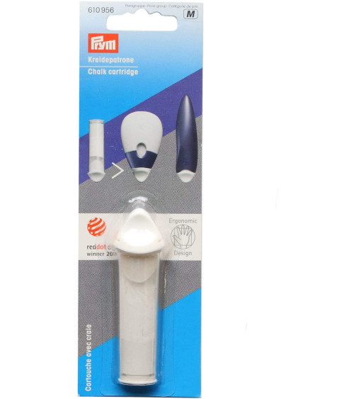 White chalk cartridge refill for tracing wheel