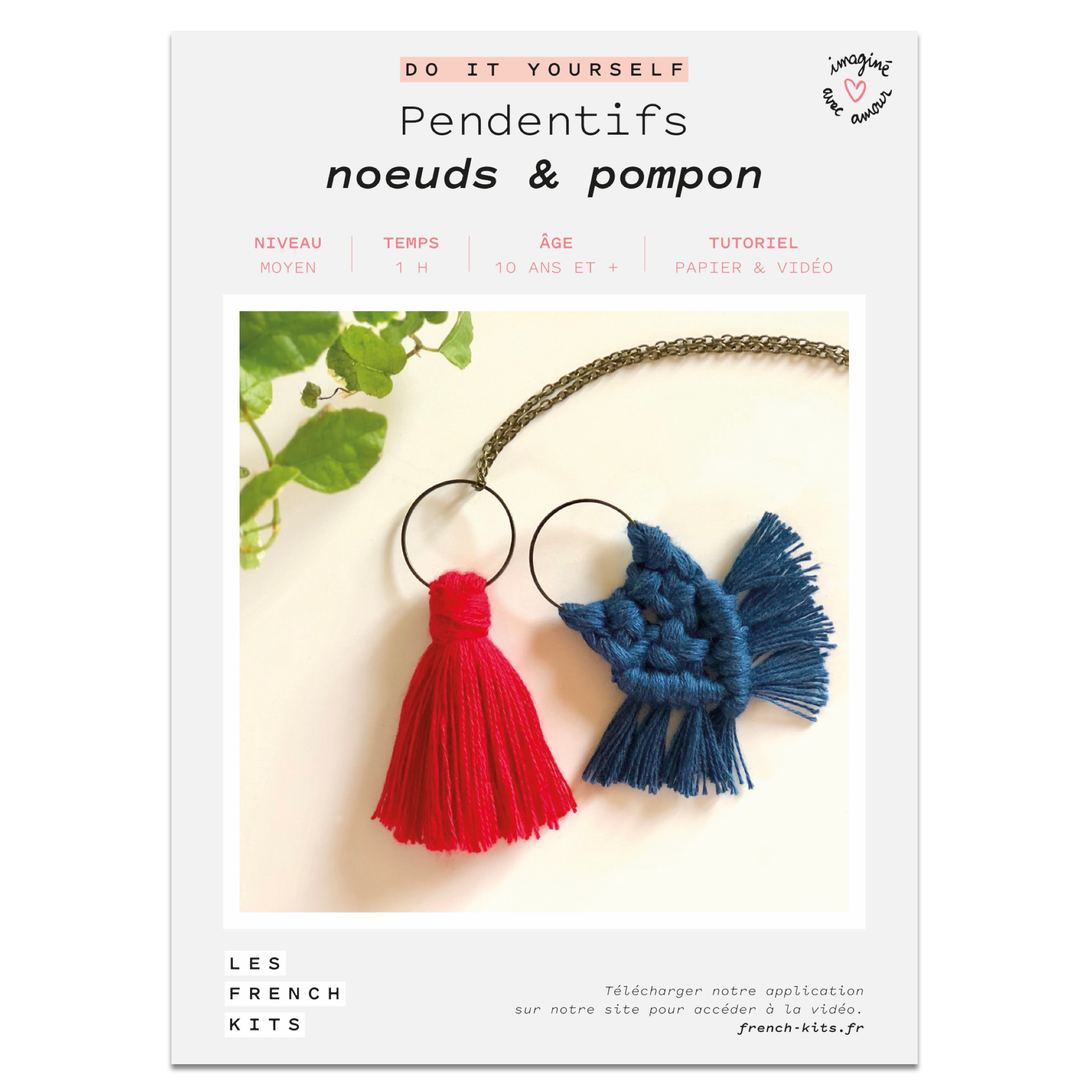Kit Créatif de Macramé pour Pompon à Suspendre - 17 cm avec Accessoires