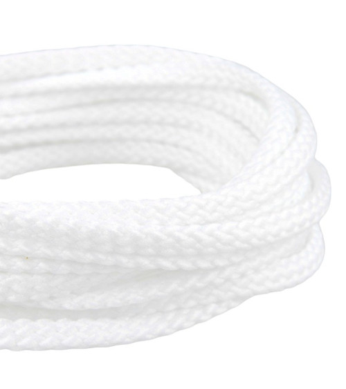 50m spool of 6mm white polyester checkered cord