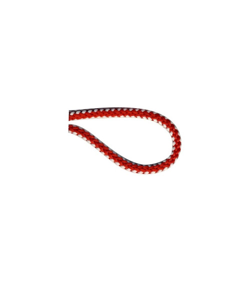 Bobina de 25 m Cordón tejido de 4,5 mm rojo y blanco