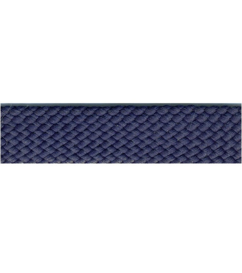 Dischetto Treccia in similpelle blu navy