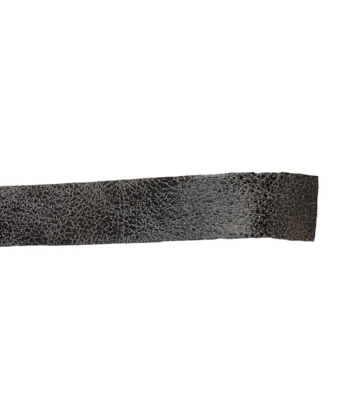 20-m-Rolle gealtertes Schrägband aus Kunstleder, 20 mm, Grau/Schwarz