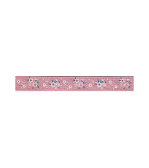 Bobina de 25m Cinta de flores 10mm rosa viejo