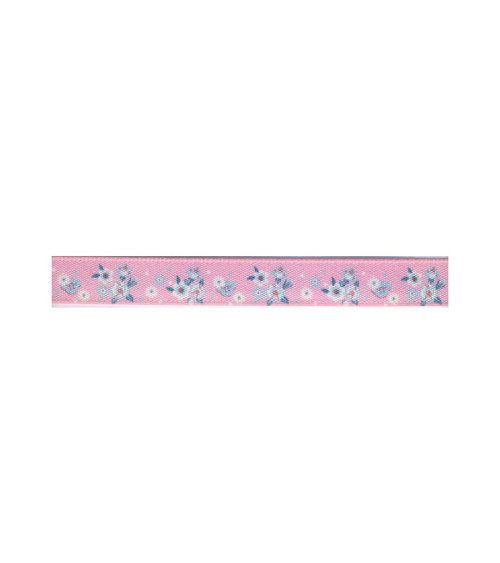 Spool 25m Flower ribbon 10 mm light pink