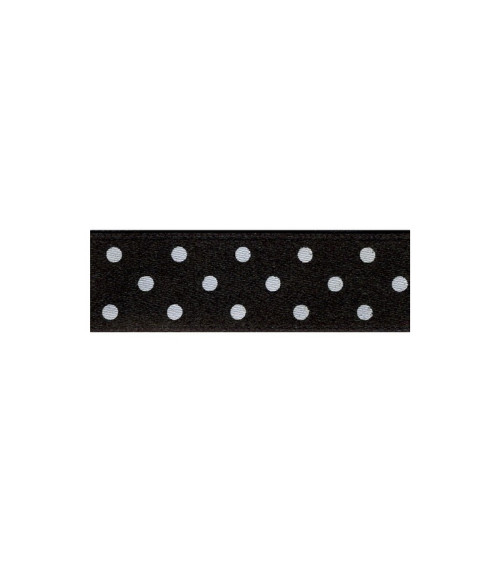 25m floppy disk double-sided black polka dot ribbon