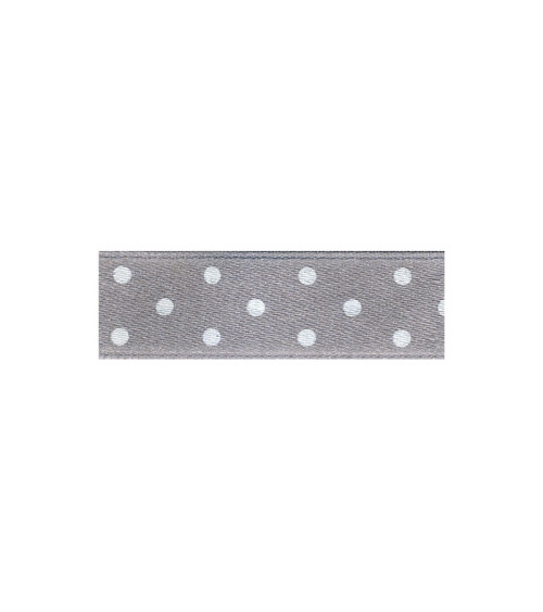 25m floppy disk double-sided ribbon with light grey polka dots