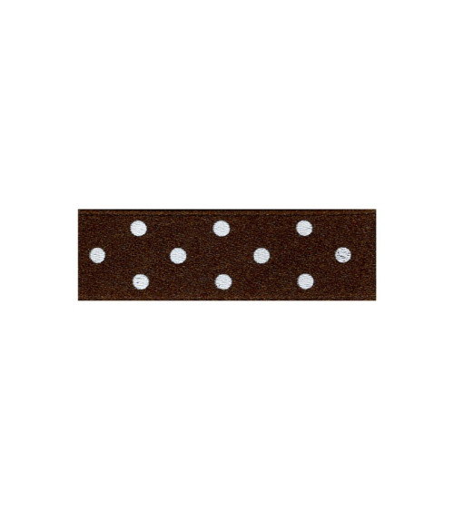 25m floppy disk double-sided ribbon with dark brown polka dots