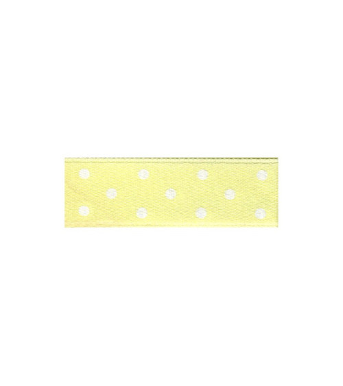 25m floppy disk double-sided ribbon with straw yellow polka dots