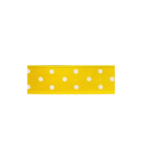 25m floppy disk double-sided ribbon with lemon yellow polka dots