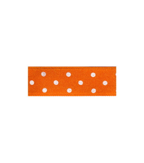 25m floppy disk double-sided orange polka dot ribbon