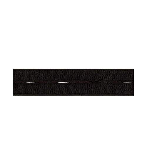 Spool 25m Nylon buttonhole elastic 19mm black