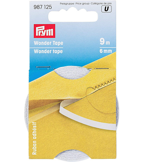 Cinta adhesiva Prym para fijación temporal 9mx6mm