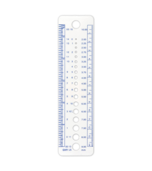 Transparent knitting gauge