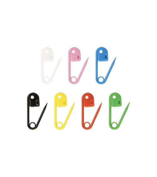 28 plastic marking pins 24mm multi-colored