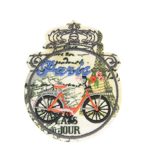 Vintage-Fahrrad-Aufnäher zum Aufbügeln, 6 cm x 4,5 cm