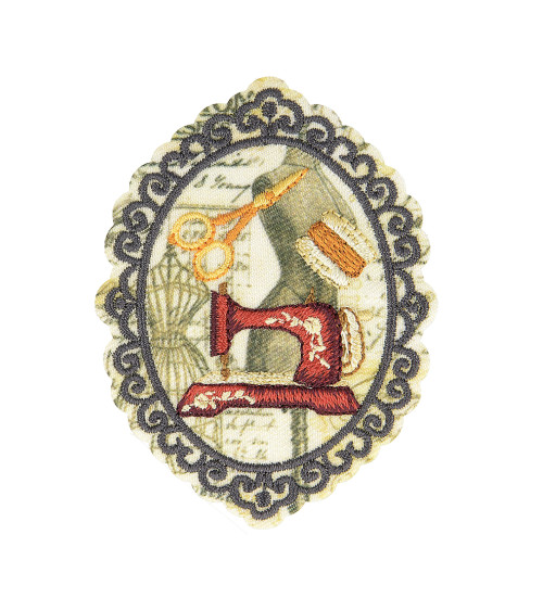 Vintage-Nähmaschinen-Aufnäher zum Aufbügeln, 6,5 cm x 4,5 cm