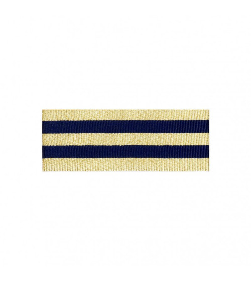 Bobina da 25 m Strisce Galon oro/blu navy