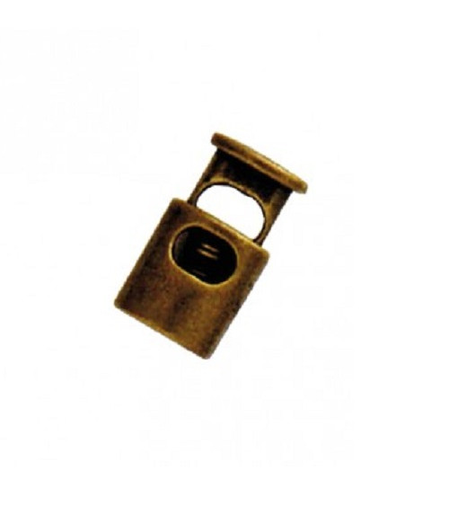 Set of 2 aged copper metal cord clamps