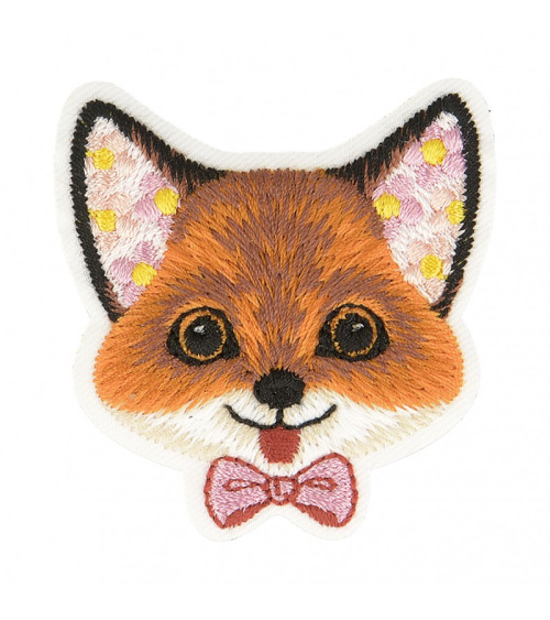 Fox iron-on badge 5cm x 4.5cm