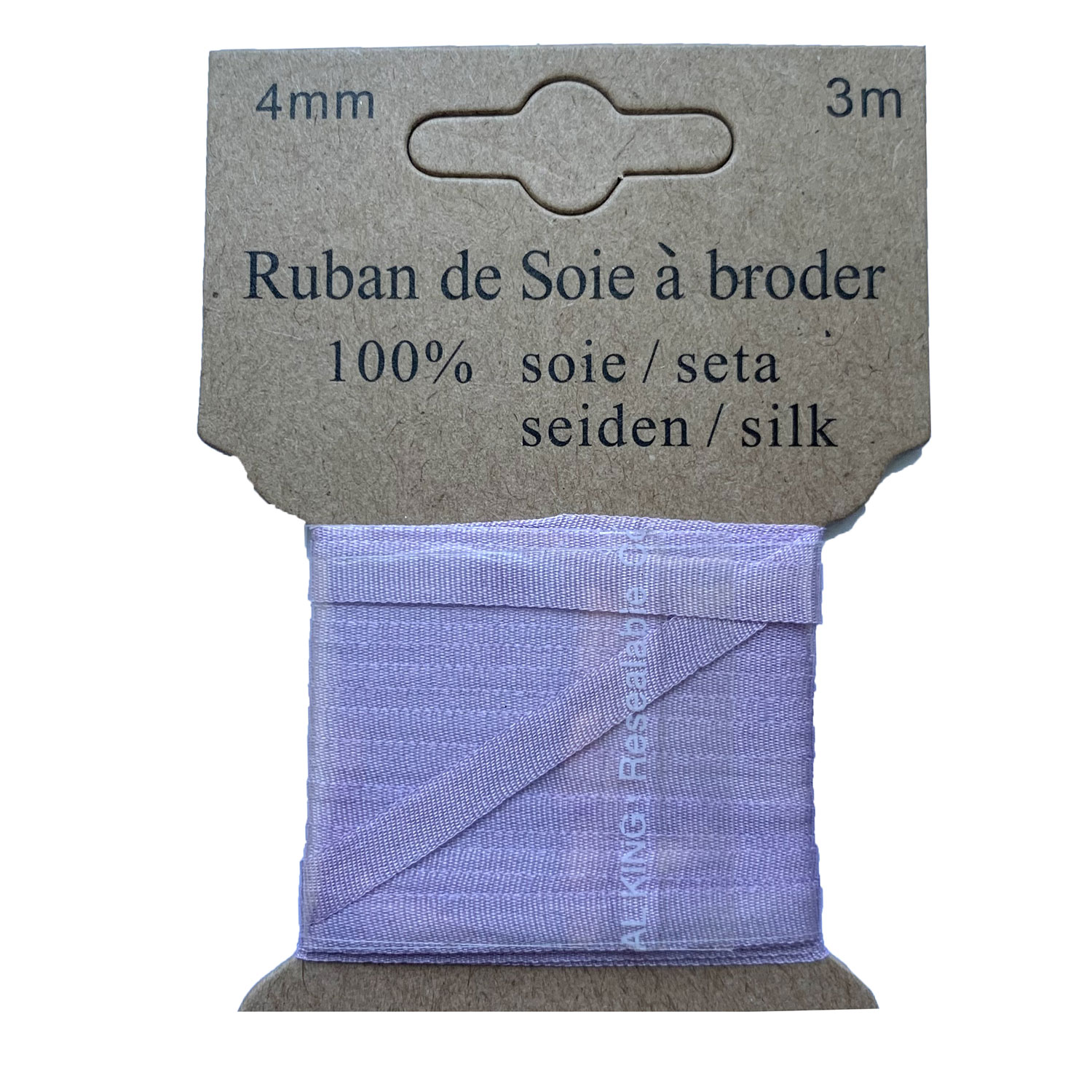 Ruban de soie - 4mm - Violet