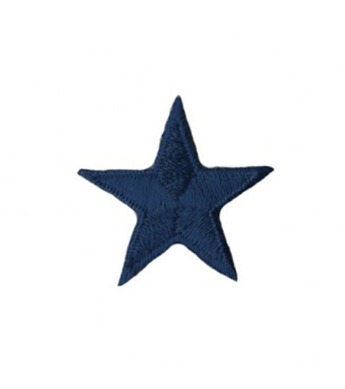 Blue star iron-on badge 3cm