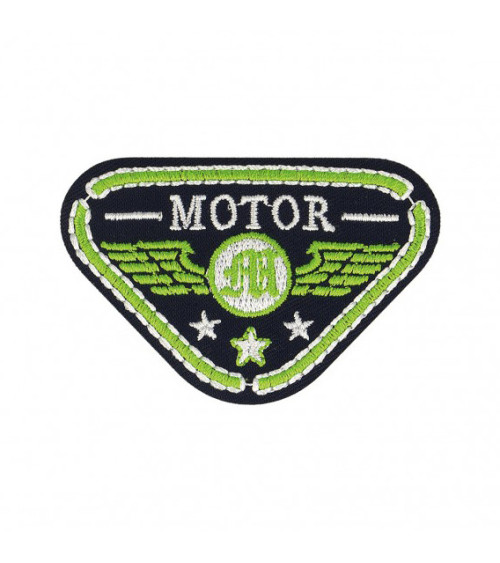 Iron-on badge motor sport crest 4x5cm