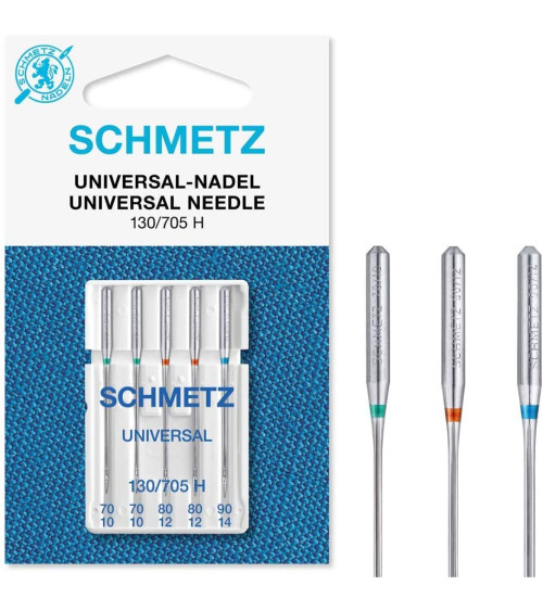 5 aghi universali Schmetz 130/705 H misura 70-90