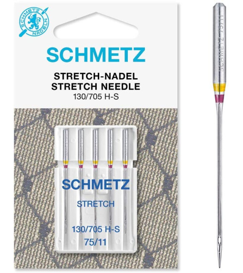 5 aghi stretch Schmetz 130/705 HS misura 75