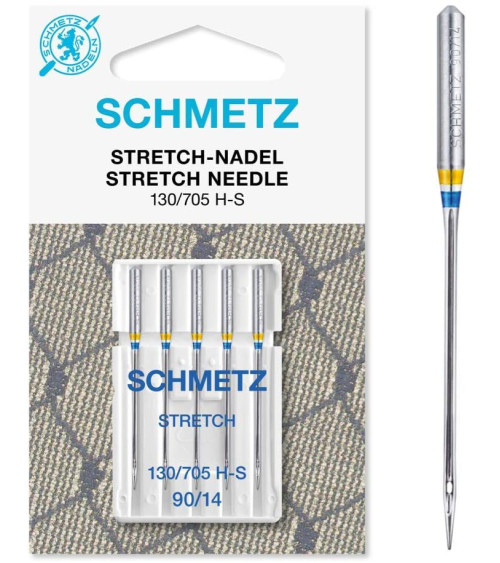 5 aghi stretch Schmetz 130/705 HS misura 90