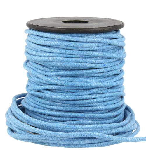 Spool of 35m 2mm blue leather-look cord