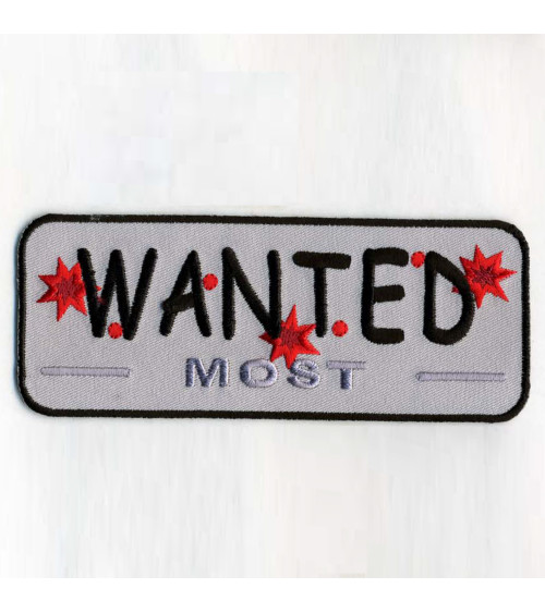 Wanted Grey Large Badge