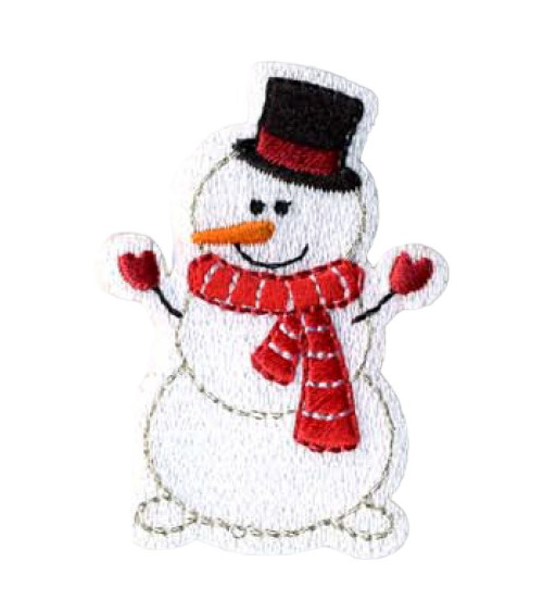 Snowman with scarf badge