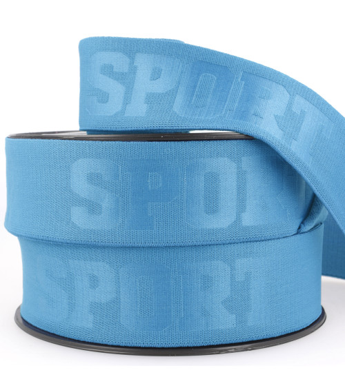 Spool 20m elastic 3d sport 40mm Light blue 40mm