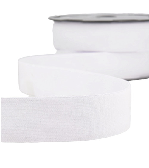 Bobina da 20 m di elastico boxer bianco da 32 mm