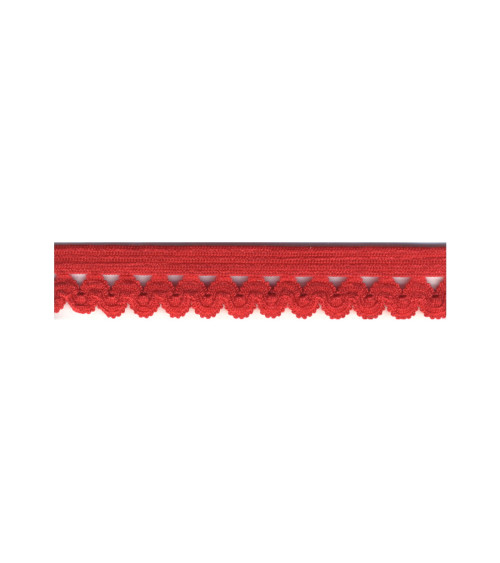 Bobina 25m lenceria elastica 12mm Rojo 12mm