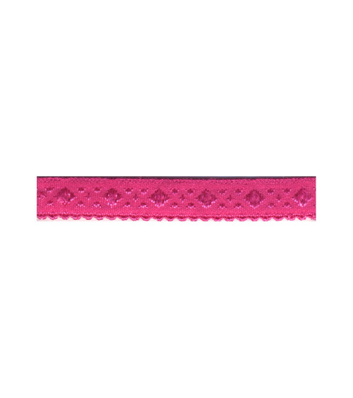 Bobina da 25 m di maglione elastico per lingerie fucsia 11 mm