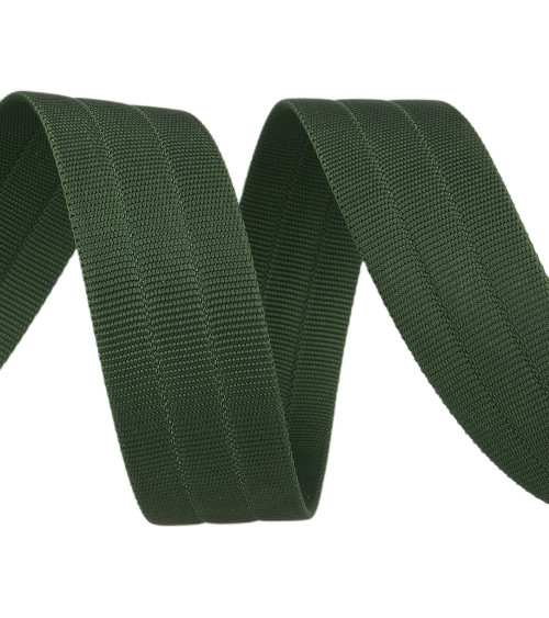 30mm bottle green grosgrain strap by the meter