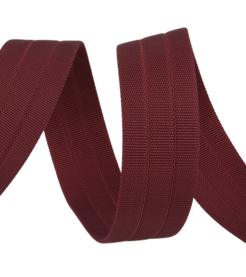 30mm burgundy red grosgrain strap by the meter