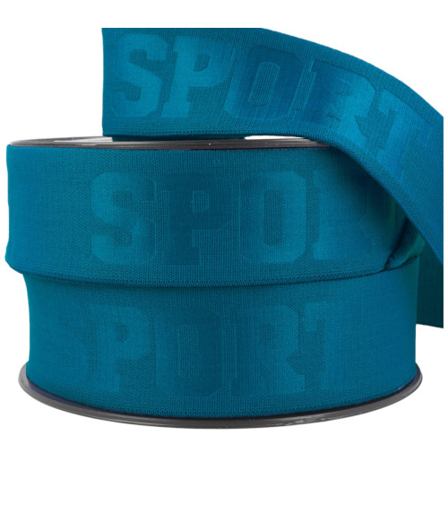 3d sport elastic 40mm duck blue per meter