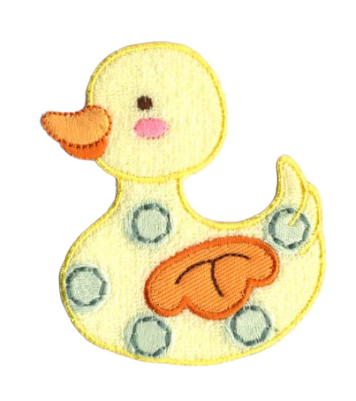 Duck sponge iron-on badge