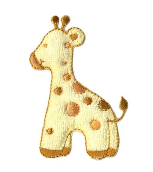 Giraffe iron-on badge for children