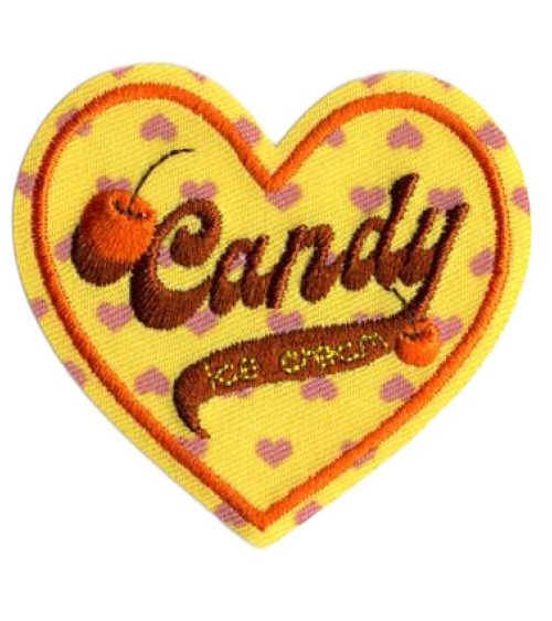 Candy Ice Cream Heart Badge