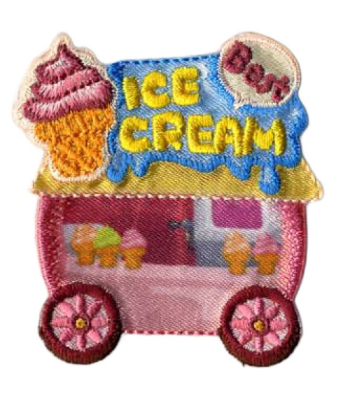 Ice Cream iron-on badge