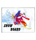 Ecusson sport Snow Board blanc