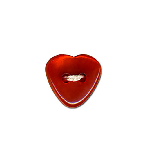 12mm red heart button