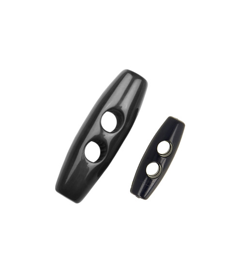 Polyester log 2 holes 25mm black