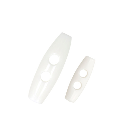 Polyester log 2 holes 40mm white